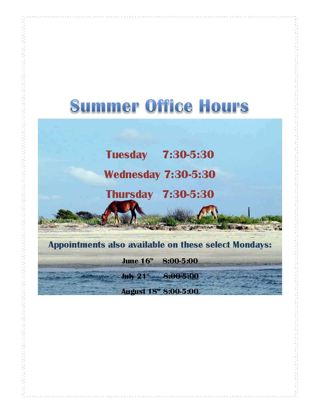 Summer Office Hoursbigger